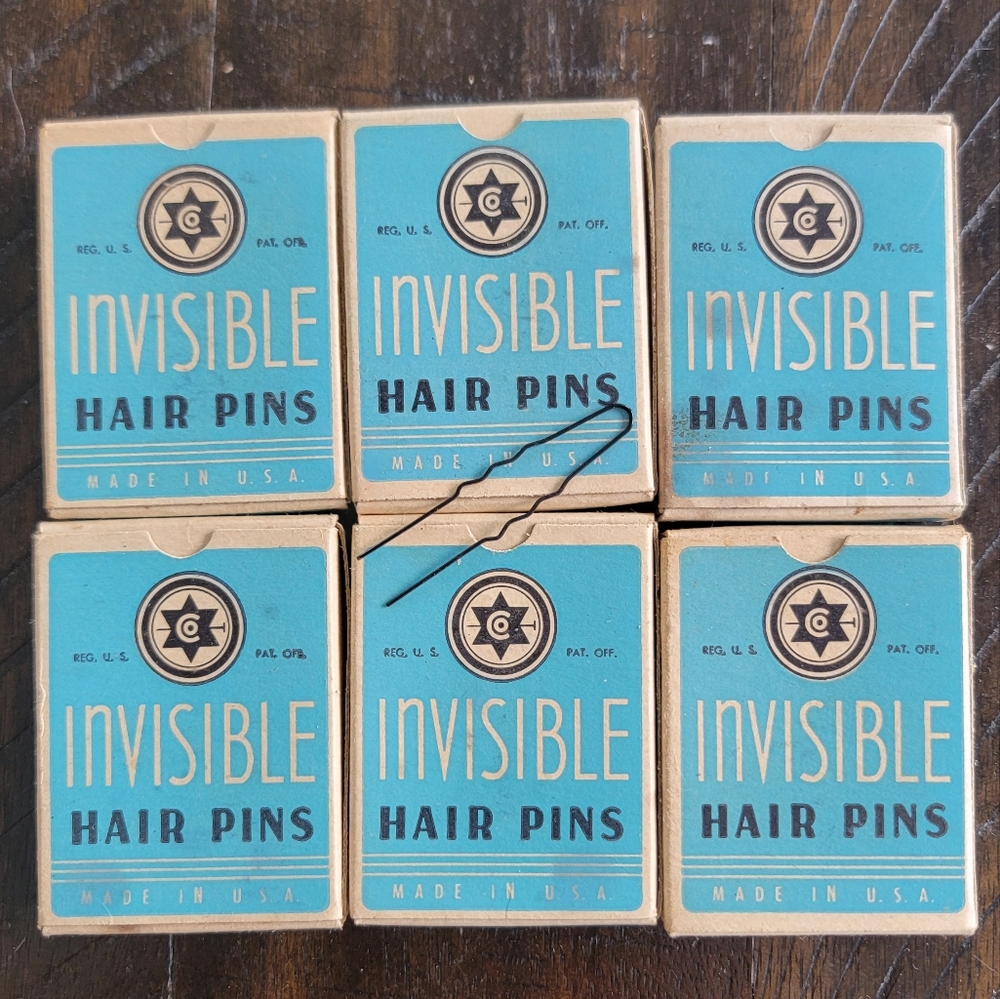 Vintage WWII Invisible Star Hair Pins